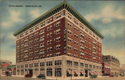 Hotel Deming Terre Haute, IN Postcard Postcard