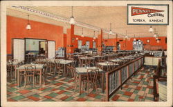 The Pennant Cafeteria Topeka, KS Postcard Postcard