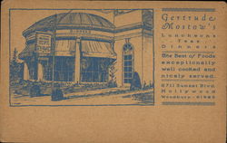 Gertrude Mostow's Luncheons - Teas - Dinner Postcard