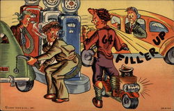 Scooter: Fill 'er Up Comic, Funny Postcard Postcard