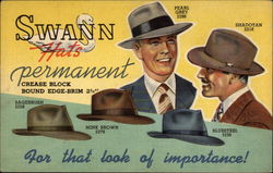 Swann-Abram Hat Co Postcard