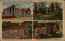 Various Historic Views Marietta, OH Postcard Postcard