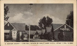 K Motor Court - 2183 So. State S Postcard