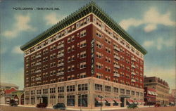 Hotel Deming Terre Haute, IN Postcard Postcard