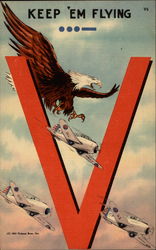 Keep 'em flying World War II Postcard Postcard