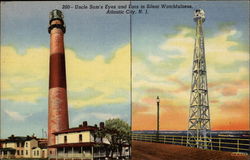 Uncle Sam's Eyes and Ears in Silent Watchfulness Postcard