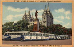 Utah Motor Tours-Modern Sightseeing Equipment Salt Lake City, UT Postcard Postcard