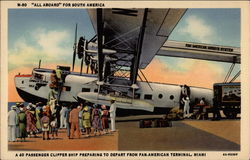 40-Passenger Pan-American Clipper Ship Miami, FL Postcard Postcard