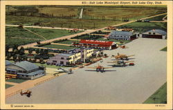 Salt Lake Municipal Airport Postcard