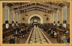 Waiting Room, Union Station Los Angeles, CA Postcard Postcard
