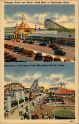 Panarama of Paragon Park Postcard