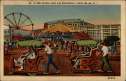 Steeplechase Park and Boardwalk Postcard