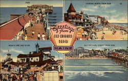 Greetings from Old Orchard Beach Postcard