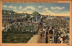 Casino, Band Stand, Ocean House and Bathing Beach Postcard