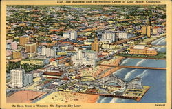 The Business and Recreational Center Long Beach, CA Postcard Postcard