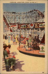 Carousel, Kiddie Park Postcard