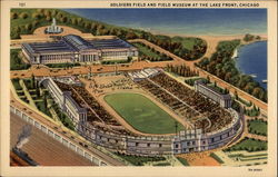 Soldiers Field and Field Museum at the Lake Front Postcard