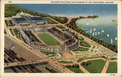 Soldiers Field and Field Museum at the Lakefront Postcard
