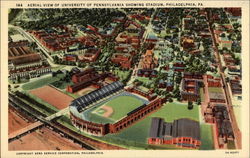 Aerial View of University of Pennsylvania Showing Stadium Philadelphia, PA Postcard Postcard