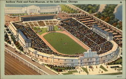 Soldier's Field and Field Museum at the lake front Postcard