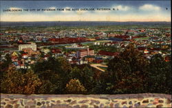 Overlooking the City of Paterson from the Auto Overlook New Jersey Postcard Postcard