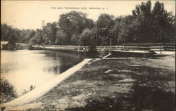 The Dam, Topanemus Lake Freehold, NJ Postcard Postcard