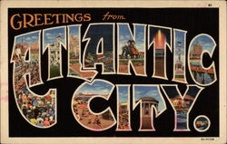 Greetings from Atlantic City Postcard