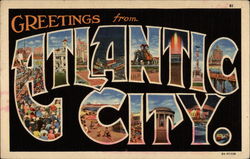 Greetings from Atlantic City New Jersey Postcard Postcard