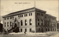 Public Library Elizabeth, NJ Postcard Postcard