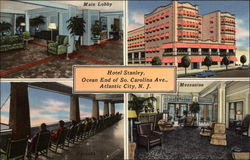 Hotel Stanley - Ocean End of So. Carolina Ave Postcard