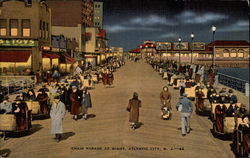 Chair Parade at Night Atlantic City, NJ Postcard Postcard