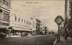 Broad Street Elizabeth, NJ Postcard Postcard