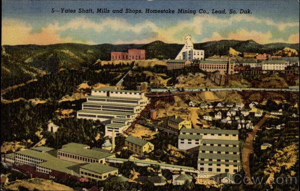 Yates Shaft, Mills and Shops - Homestake Mining Company Lead South Dakota