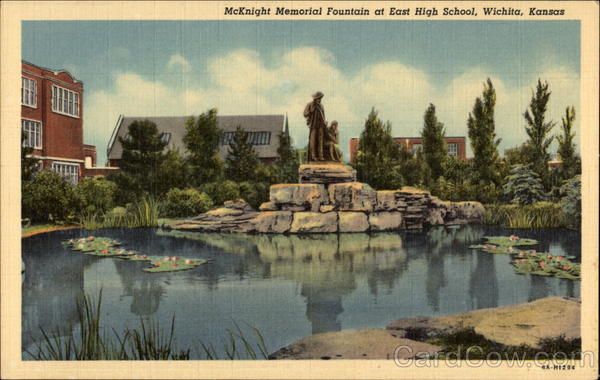 McKnight Memorial Fountain at East HIgh School Wichita Kansas