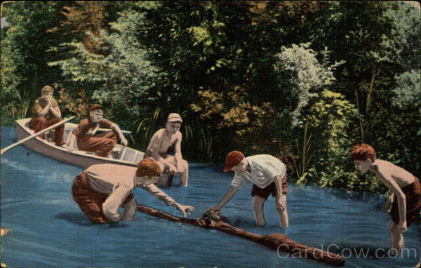 Boys Hunting for Turtles