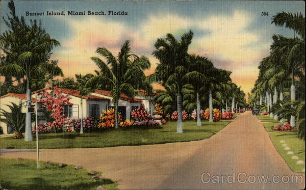 Sunset Island Miami Beach Florida