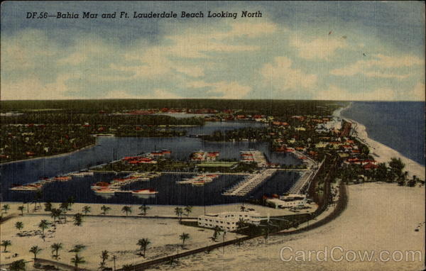 Bahia Mar and Ft. Lauderdale Beach Looking North Fort Lauderdale Florida