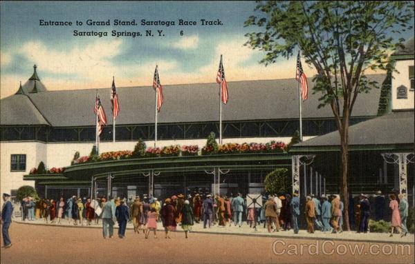 Entrance to Grand Stand, Saratoga Race Track Saratoga Springs New York