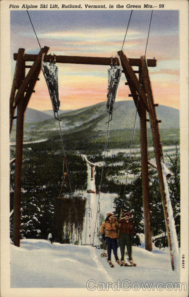 Pico Alpine Ski Lift, Rutland, Vermont, in the Green Mts.-99