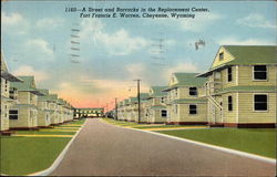 A Street and Barracks in the Replacement Center, Fort Francis E. Warren A Street and Barracks in the Replacement Center, Fort Francis E. Warren