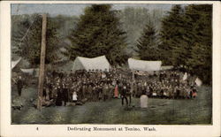 Dedicating Monument Tenino, WA Postcard Postcard