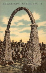 Archway in Petrified Wood Park Postcard