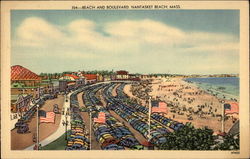 Beach and Boulevard Nantasket Beach, MA Postcard Postcard