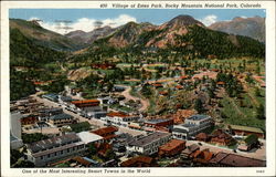 Village of Estes Park, Rocky Mountain National Park Colorado Postcard Postcard