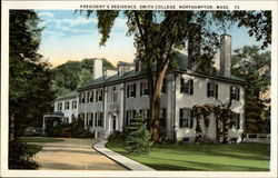 President's Residence, Smith College Postcard