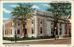 Post Office Lawrence, MA Postcard Postcard