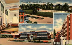 Worcester City Hospital Postcard