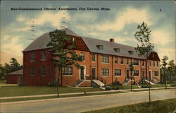 Non-Commissioned Officers' Apartments, Fort Devens, Mass Postcard