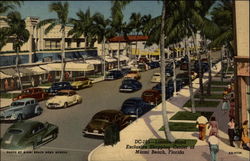 Exclusive Shopping District in Miami Beach Postcard