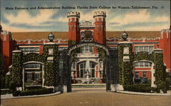 Main Entrance and Administration Building, Florida State College for Women Tallahassee, FL Postcard Postcard